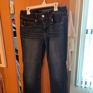 dark wash american eagle boot cut jeans
